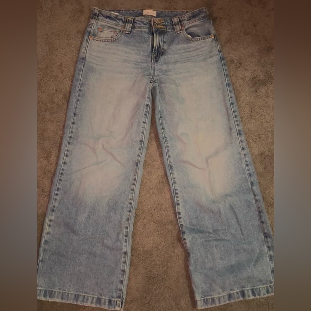 PacSun 90’s Boyfriend Blue Denim Jeans with Gold Stitching